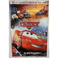 Cars Movie Poster On DVD PROMO 27x40