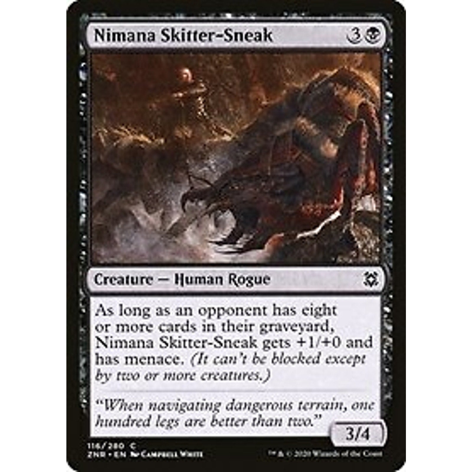 Nimana Skitter-Sneak (116) Zendikar Rising Mtg x4 4x ZNR Magic