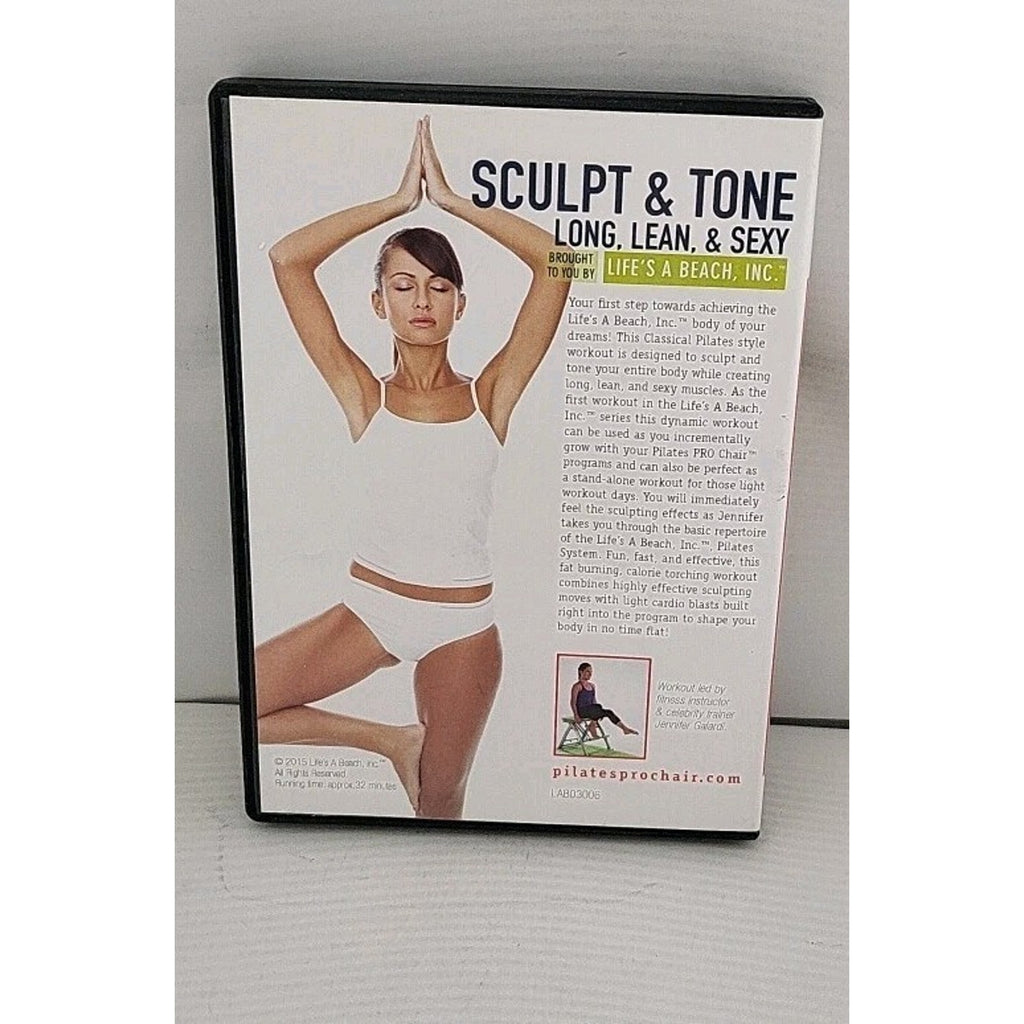 Sculpt & Tone Life's A Beach Inc. Long Lean & Sexy Pilates Pro Chair (DVD, 2015)