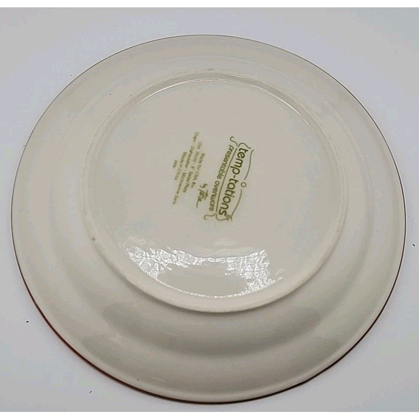 Set of 6 Temptations Ovenware by Tara Old World Cranberry Red 8” Salad Plates