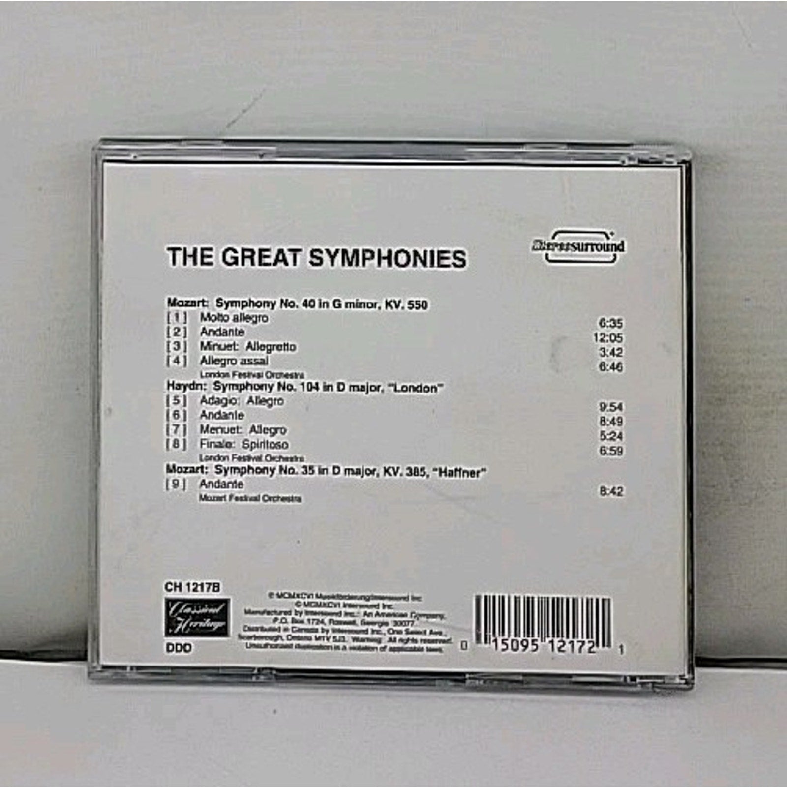 Great Symphonies by Various (CD, 1996)