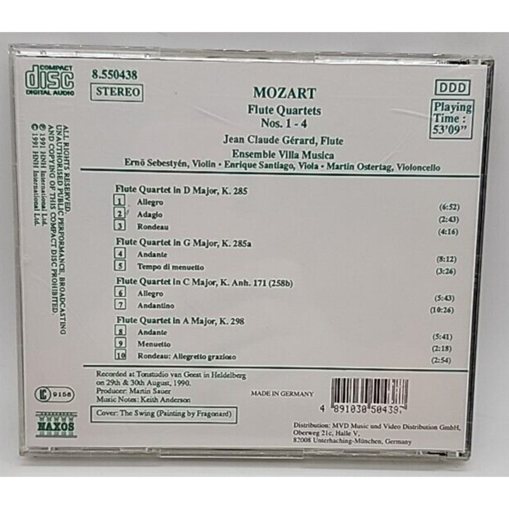 Gerard:E Flute Quartets (CD)
