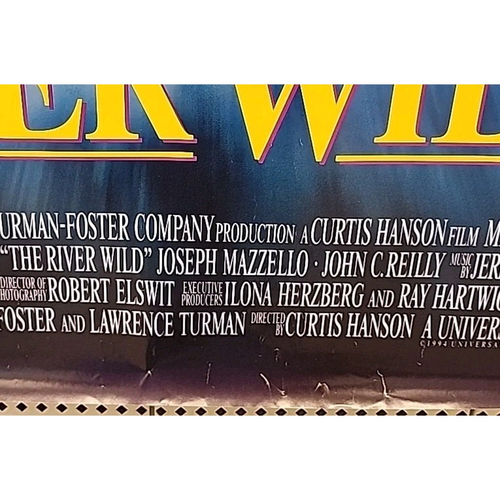 39x26 Original 1994 The River Wild Movie Film Poster Meryl Streep Kevin Bacon