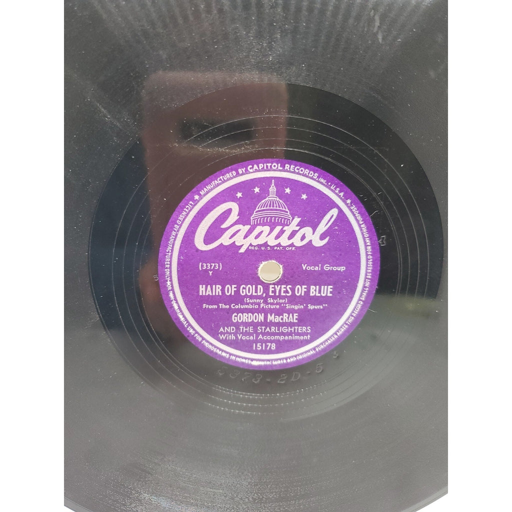 Gordon MacRae Hair of Gold Eyes of Blue / Used Capital 78 RPM Record