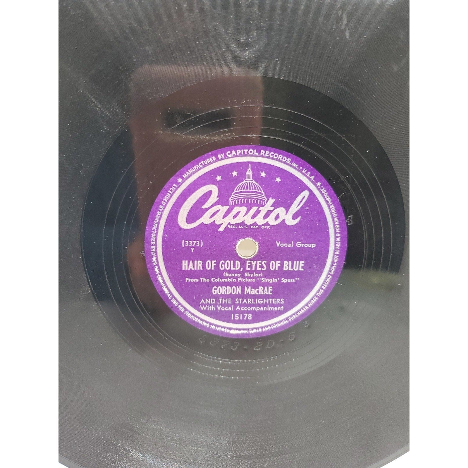 Gordon MacRae Hair of Gold Eyes of Blue / Used Capital 78 RPM Record