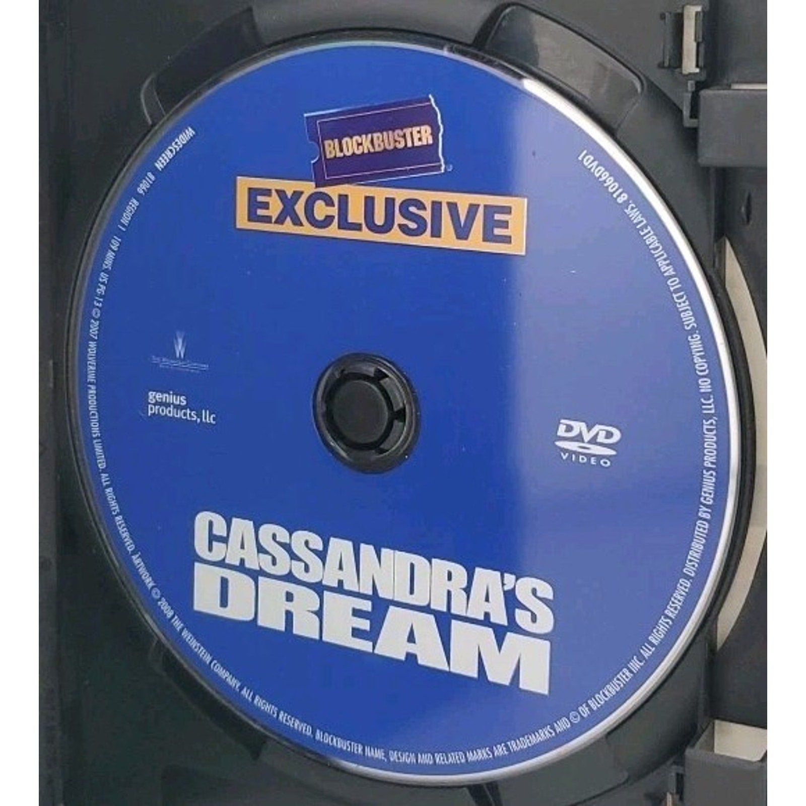 Cassandra's Dream (DVD, 2007) Blockbuster Video Exclusive