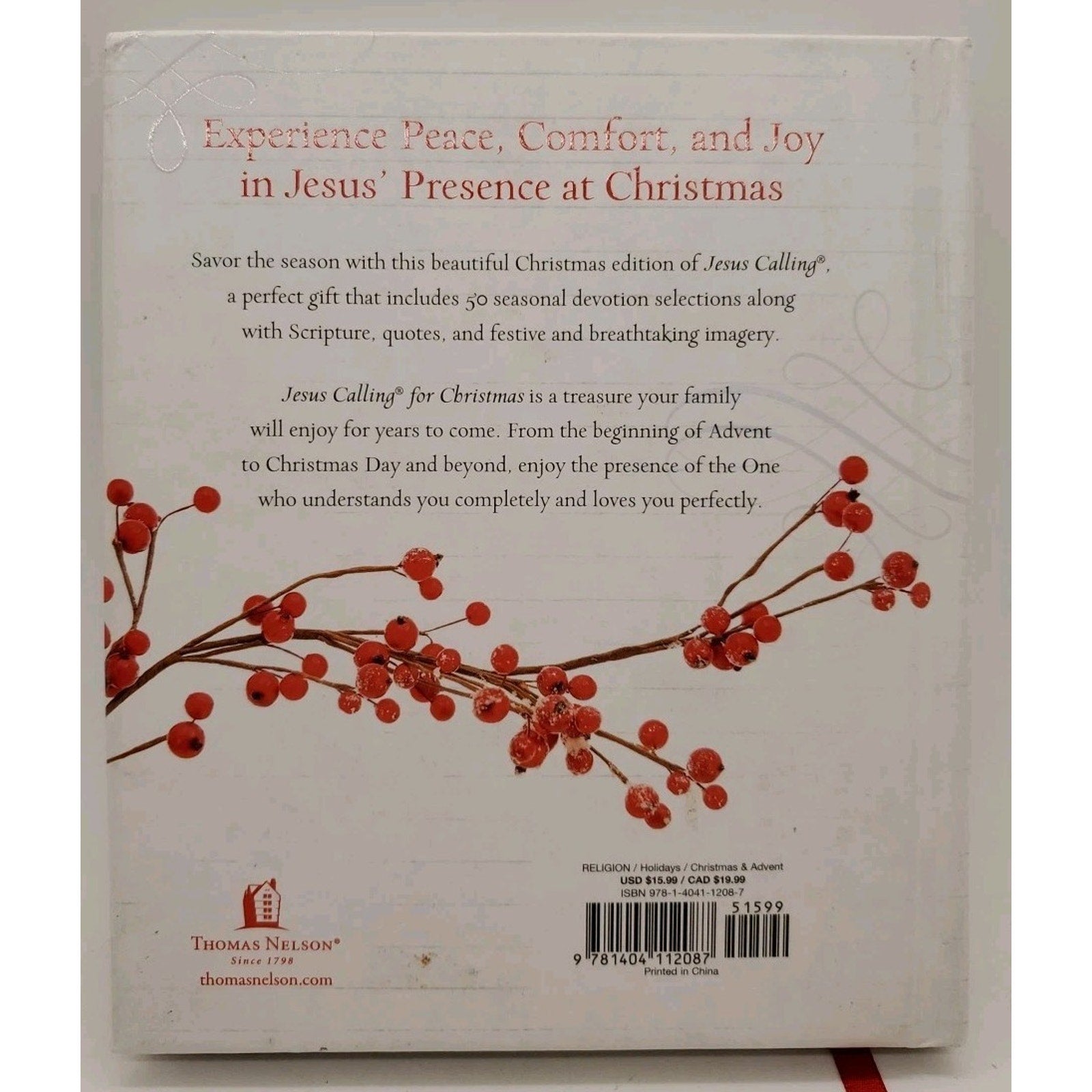 Jesus Calling for Christmas, Padded Hardcover, with Full Scriptures: Seasonal...