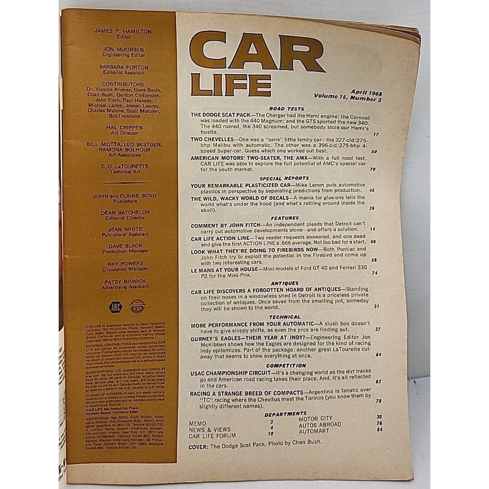 Car Life Magazine - April 1968 - Volume 15 Number 3