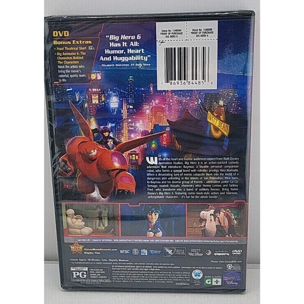 Big Hero 6 (DVD, 2014) *Brand New*
