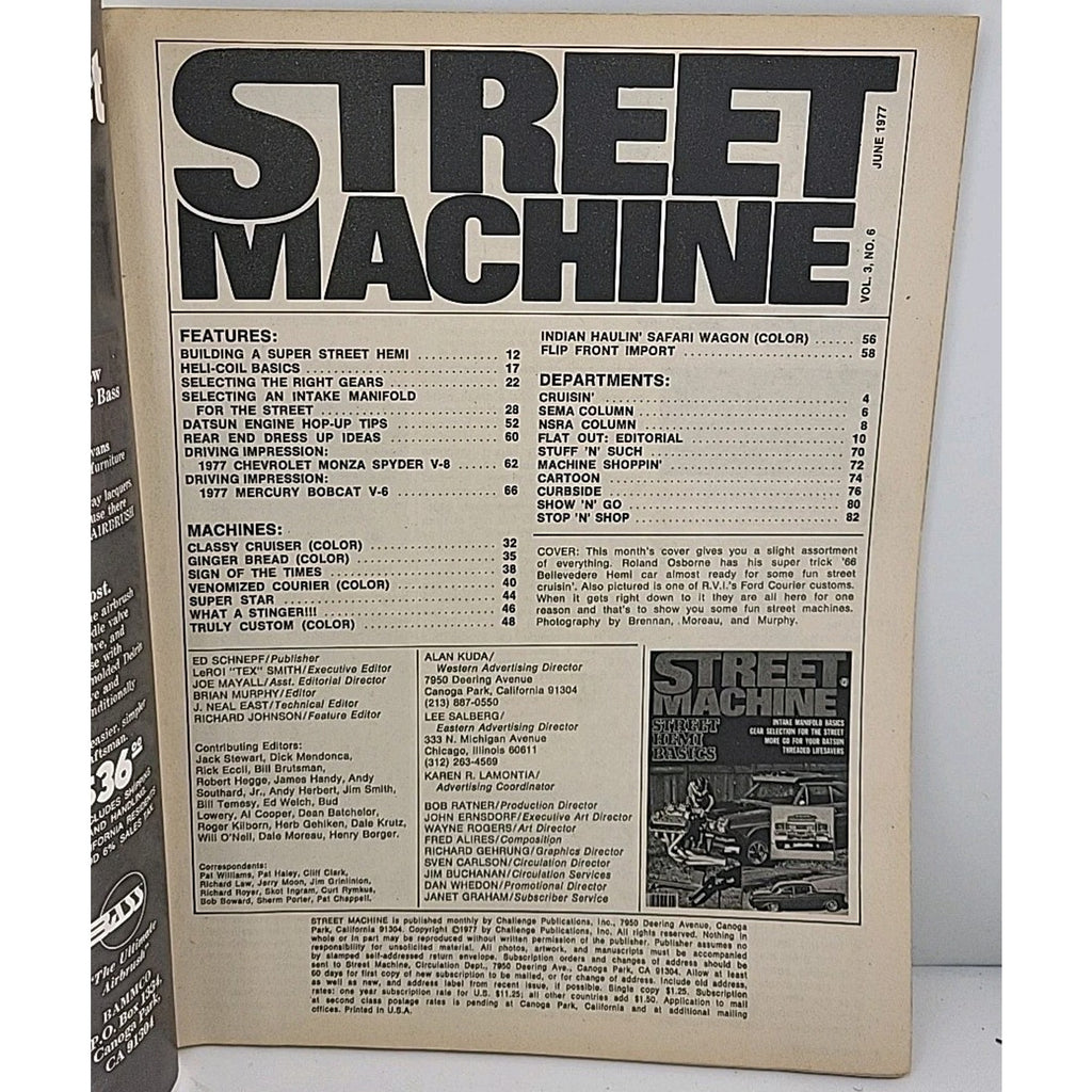 Street Machine Magazine - June 1977 - Volume 3 Number 6