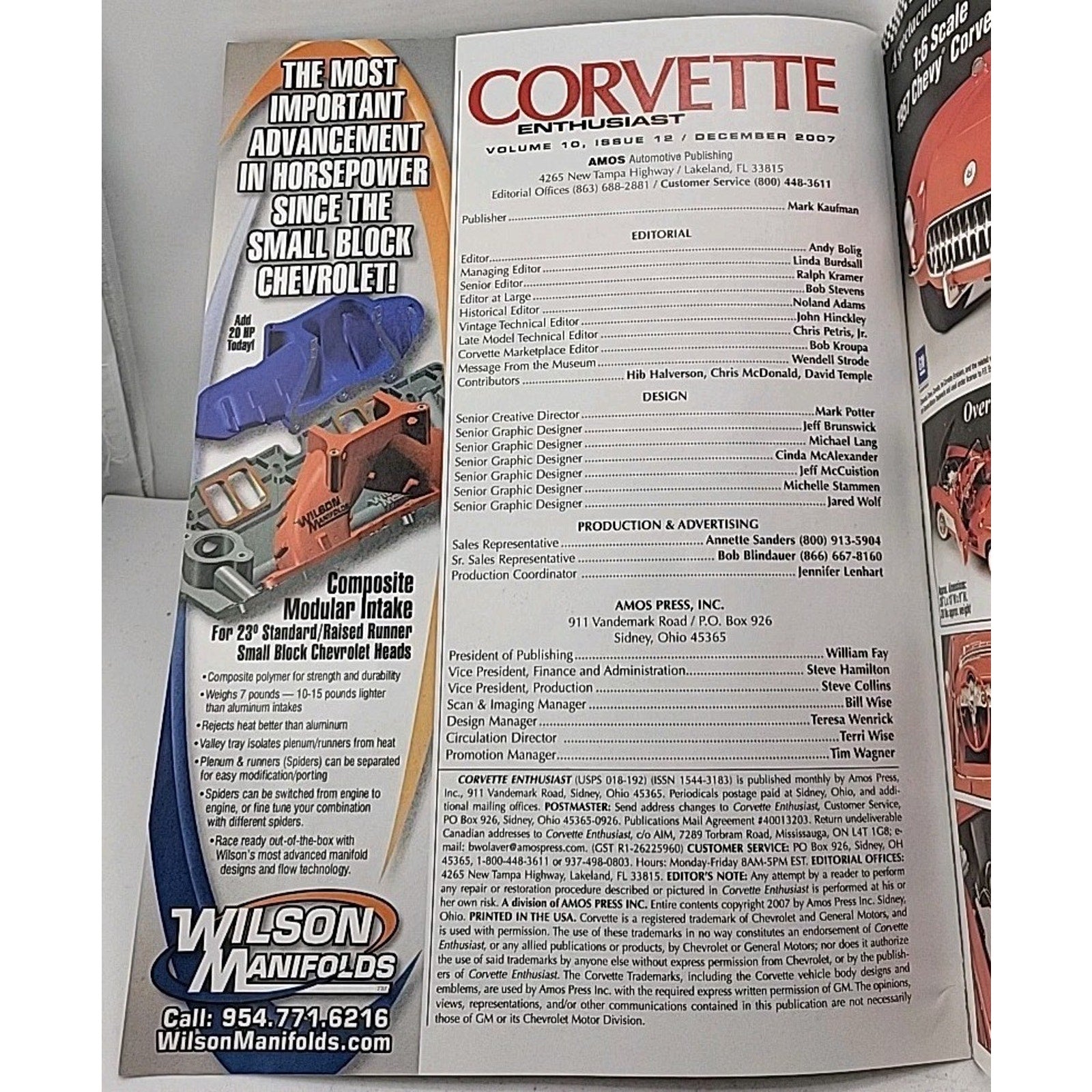 Corvette Enthusiast Magazine December 2007 Volume 10 Issue 12