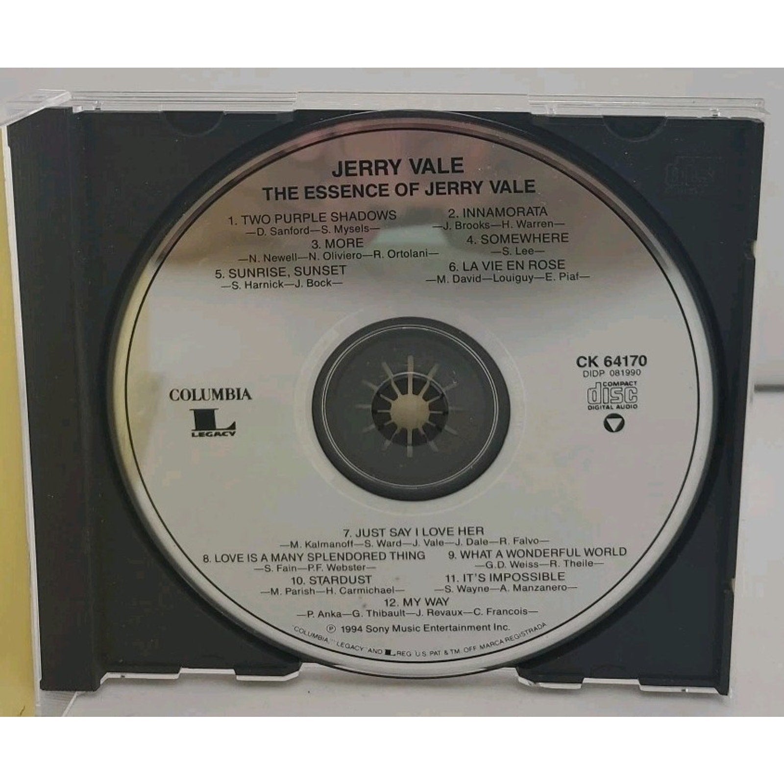 Essence of by Jerry Vale (CD, 1994)
