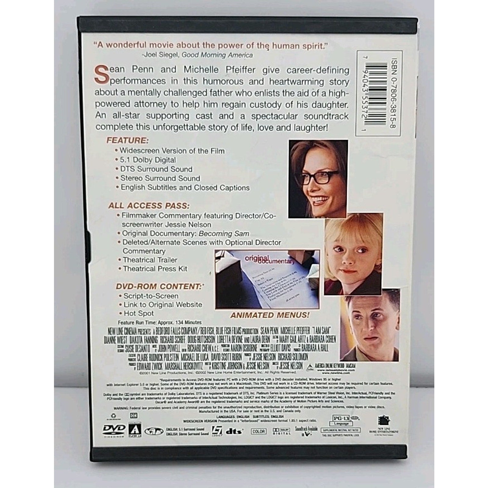 I am Sam (DVD, 2001)