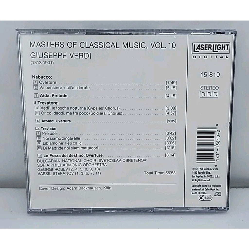 Masters of Classical Music by G. Verdi Vol. 10 (CD, 1990)
