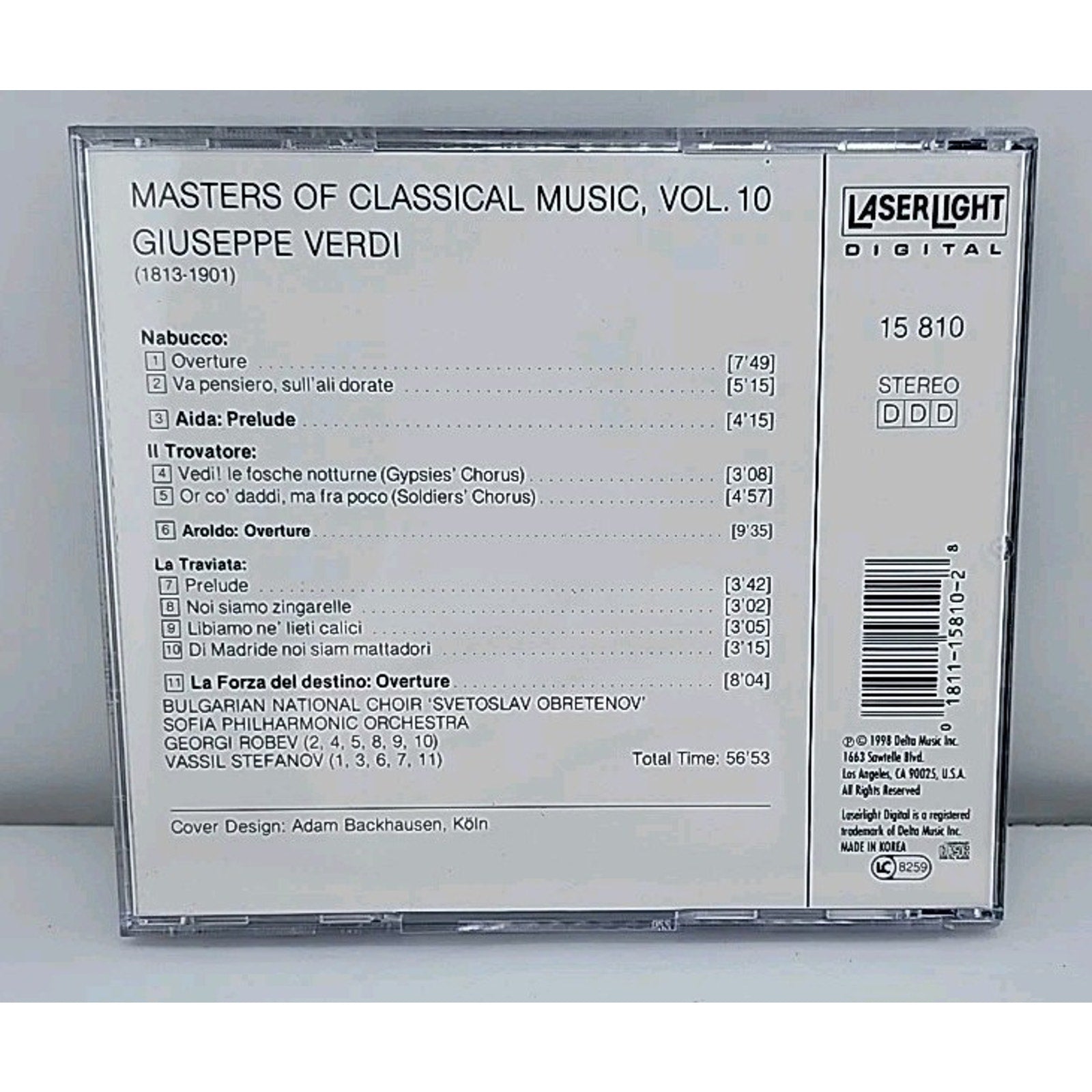 Masters of Classical Music by G. Verdi Vol. 10 (CD, 1990)