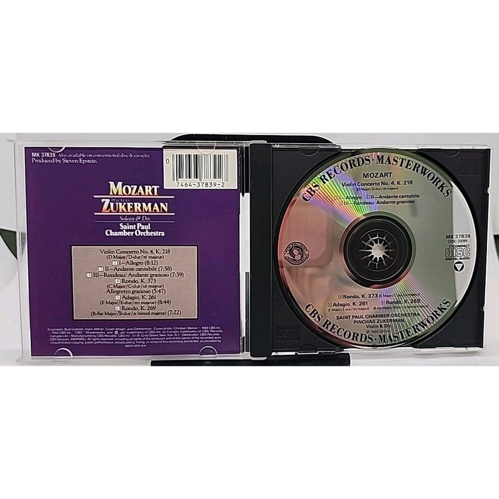 Mozart Violin Concerto No. 4 K.218 in D Major - Zukerman - CD - MK37839