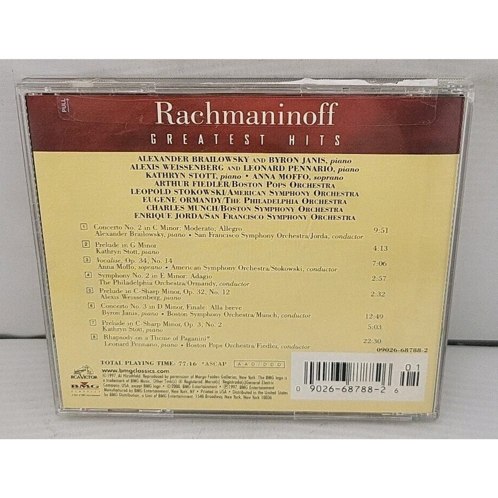 Rachmaninoff Greatest Hits by Various (CD, 1997)