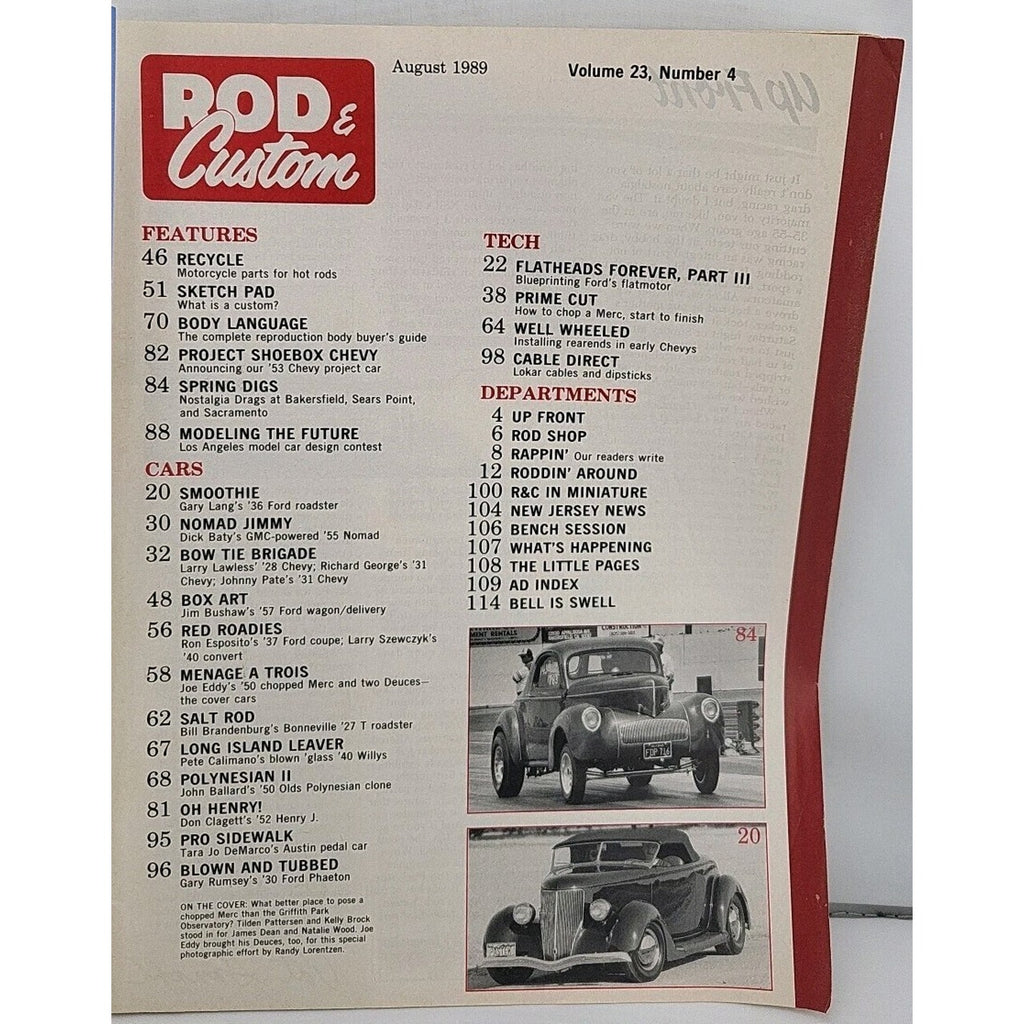Petersen's Rod & Custom Magazine - August 1989 Volume 23 Number 4