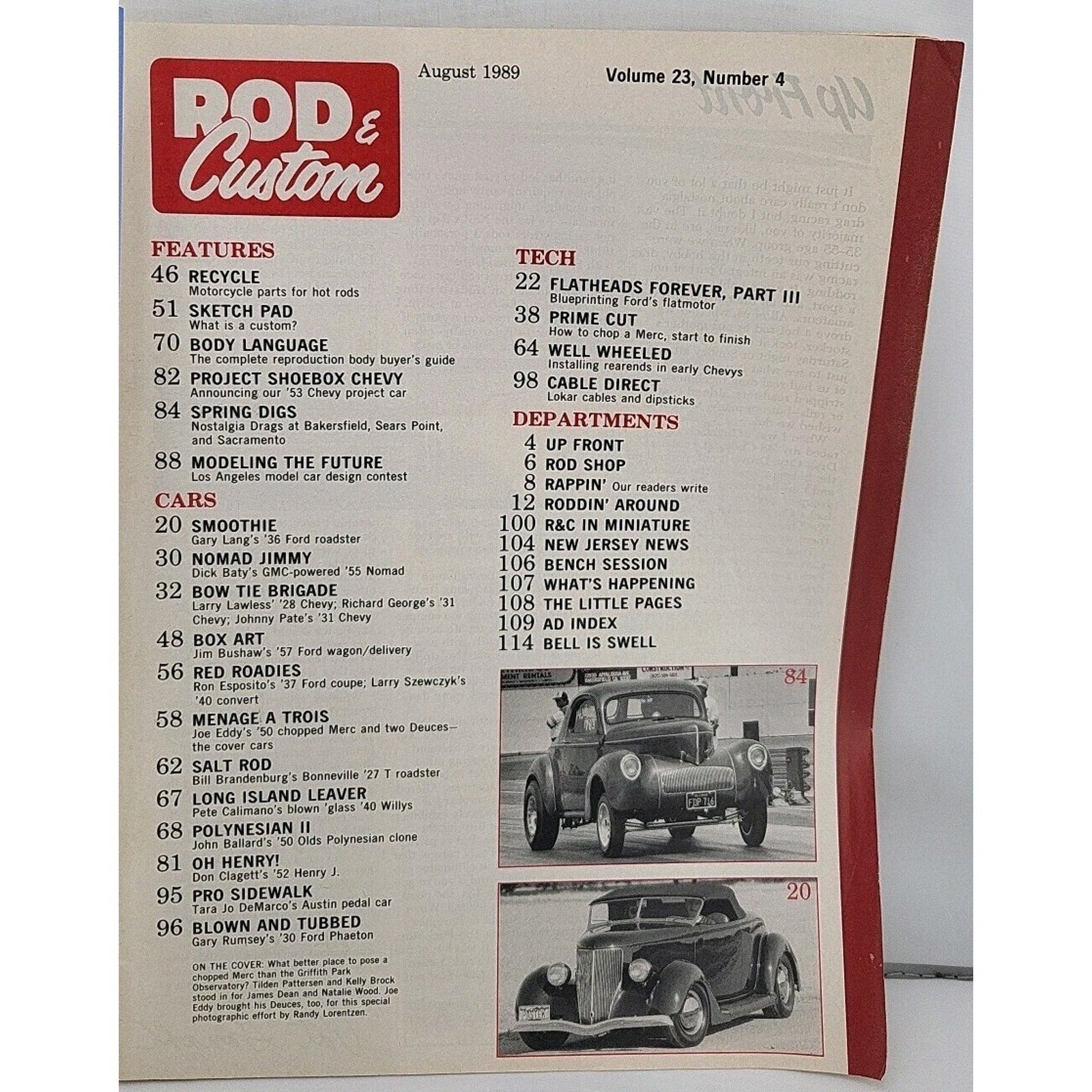 Petersen's Rod & Custom Magazine - August 1989 Volume 23 Number 4