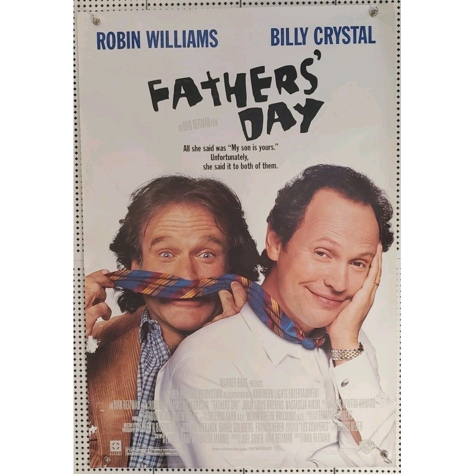 1997 Fathers Day Movie Poster 27 x 40 Robin Williams