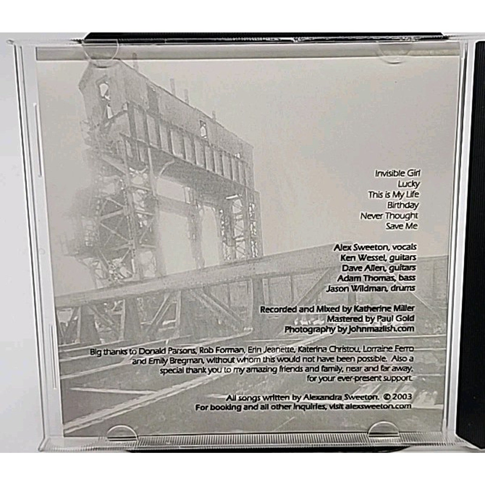 Alex Sweeton - Invisibile Girl - 2003 (CD)