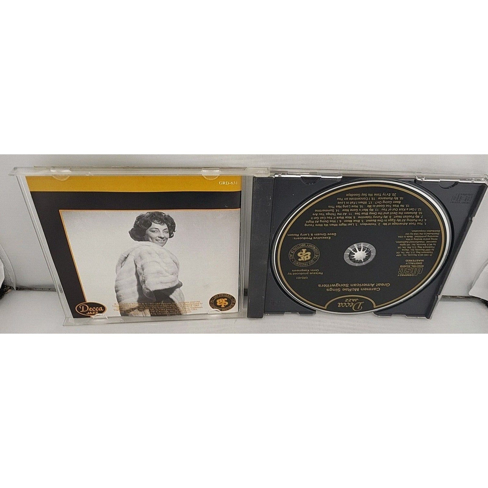 Sings Great American Songwrite by Carmen McRae (CD, 1993)