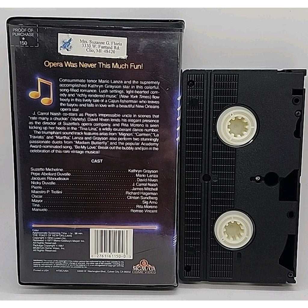The Toast of New Orleans (VHS, 1992)