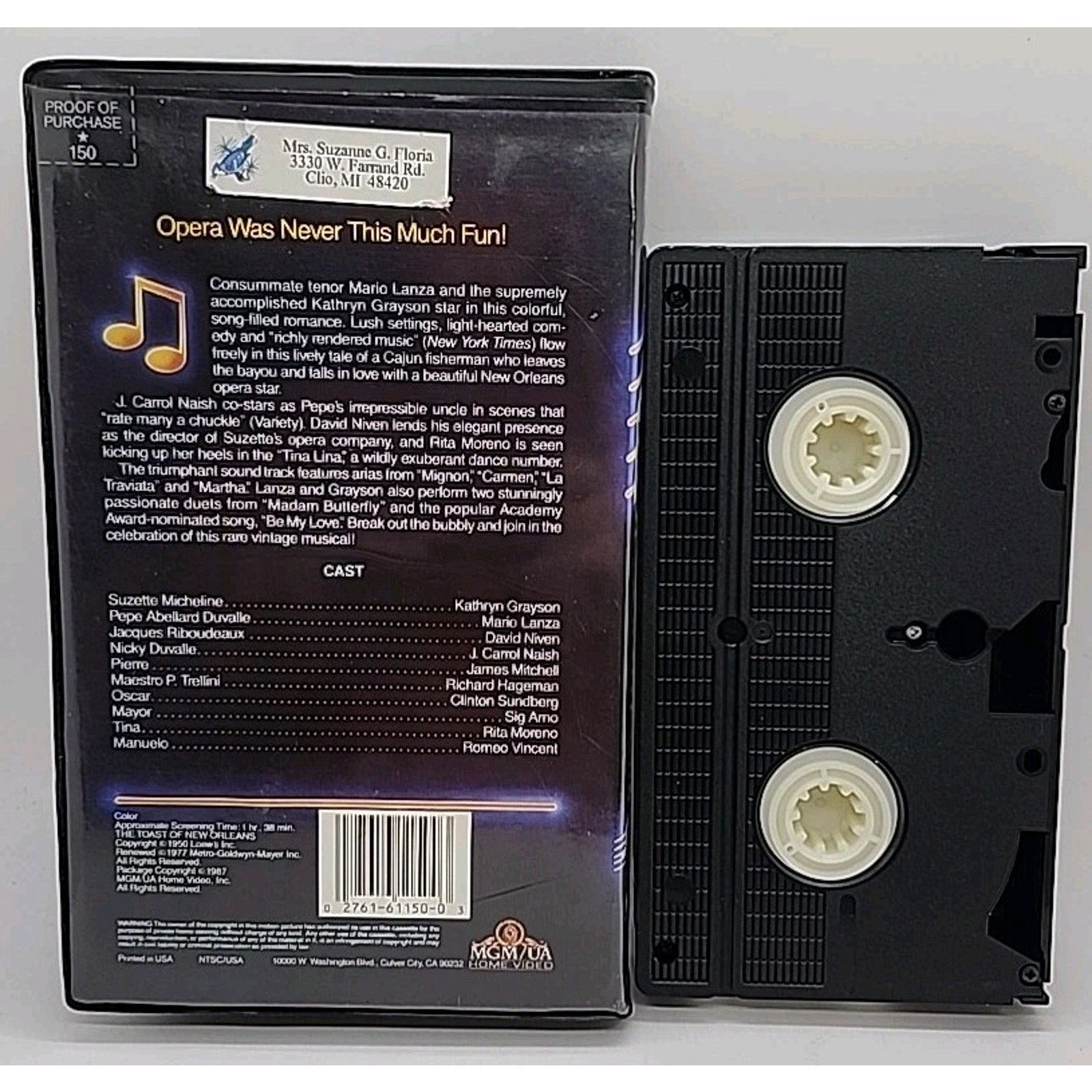 The Toast of New Orleans (VHS, 1992)