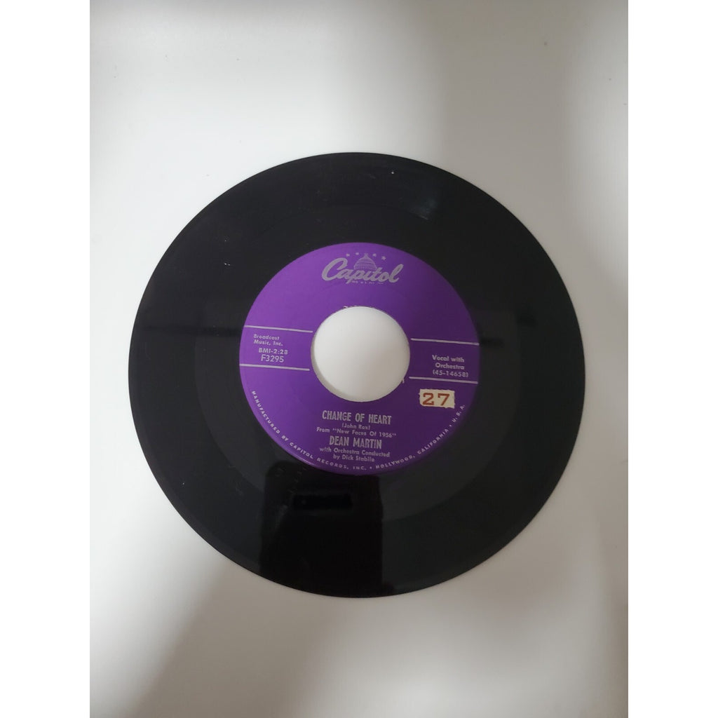 Dean Martin - Change Of Heart - 45RPM Record - Singles