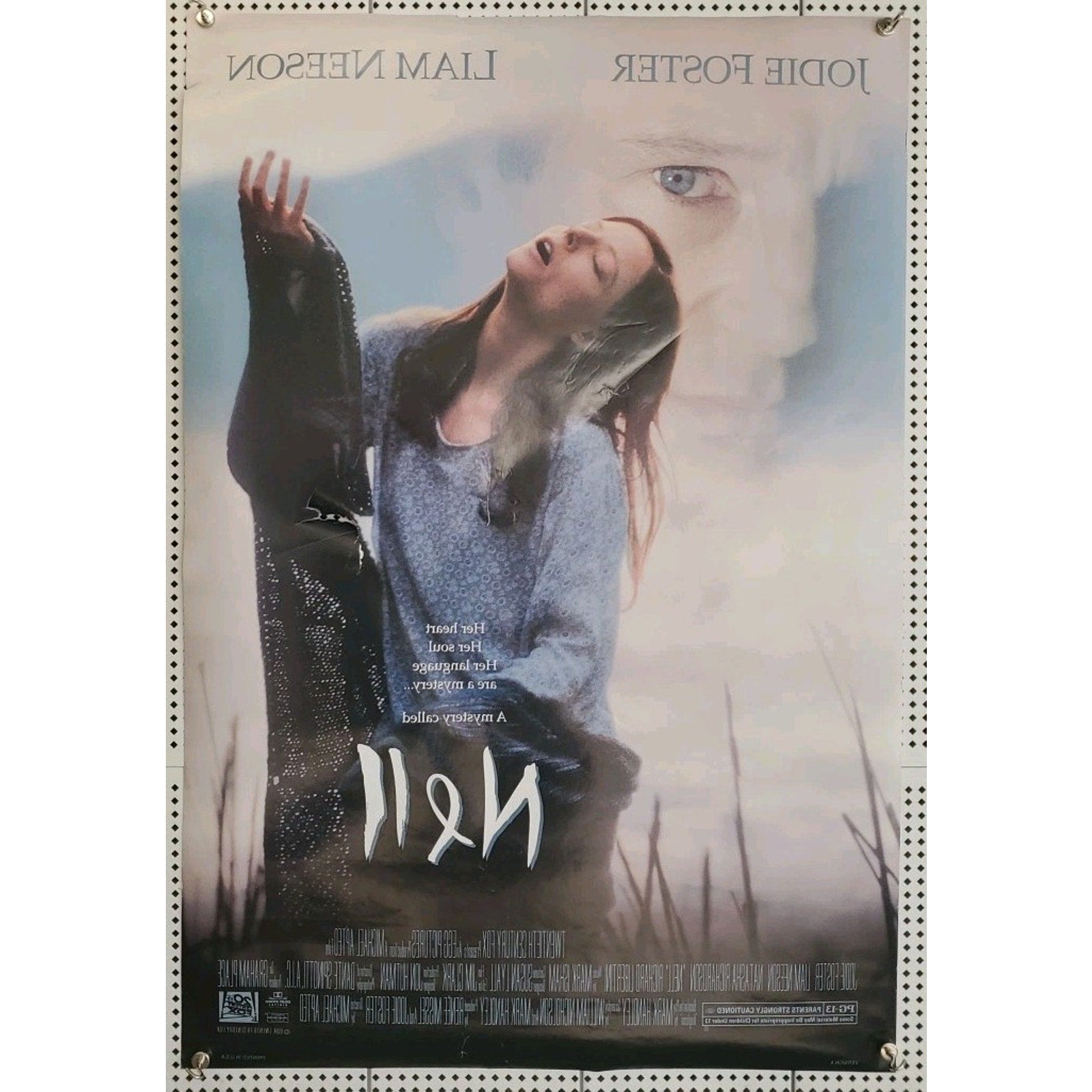 Nell 1994 Movie Poster 27x39.5 Jodie Foster, Liam Neeson