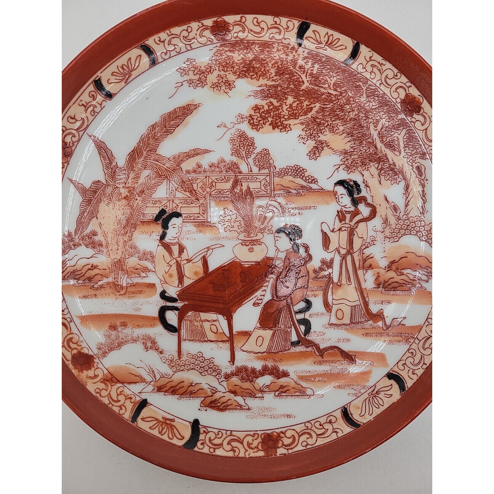 Nippon Japan Vintage Japanese Geisha Girls Porcelain Plate 8”