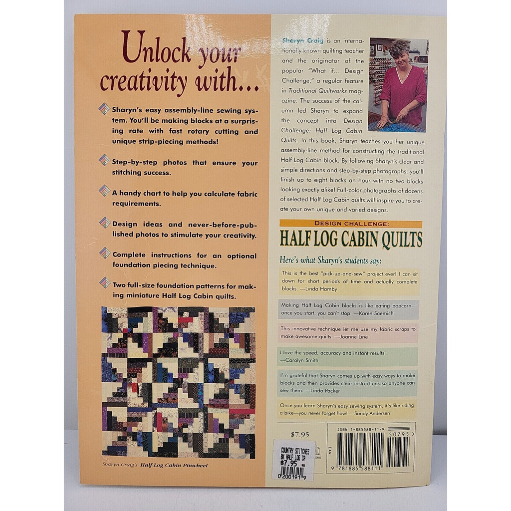 Design Challenge : Half Log Cabin Quilts by Sharyn S. Craig (1996, Trade...