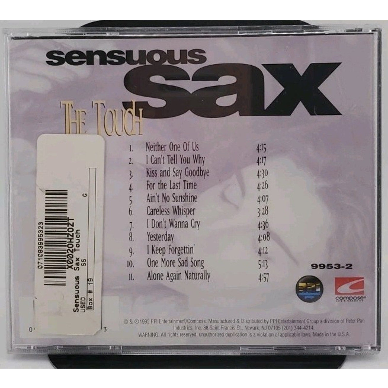 Sensuous Sax: The Touch by Le Valedon (CD, May-1995, Compose Records)