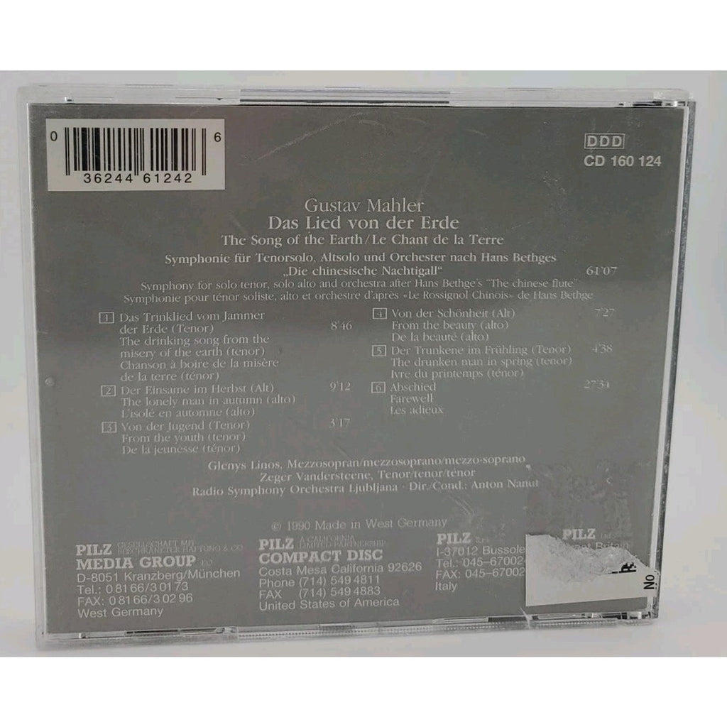 Vienna Master Series Das Lied Von Der Erde CD 1990-05-28 - Pilz Music