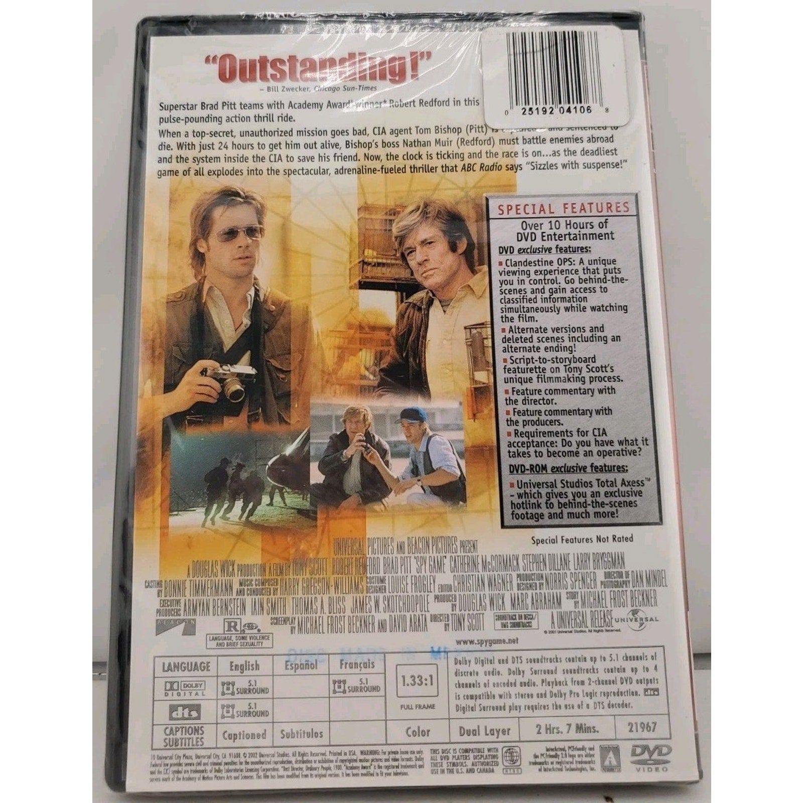 Spy Game (DVD, 2009, PS Collectors Edition) *Brand New*
