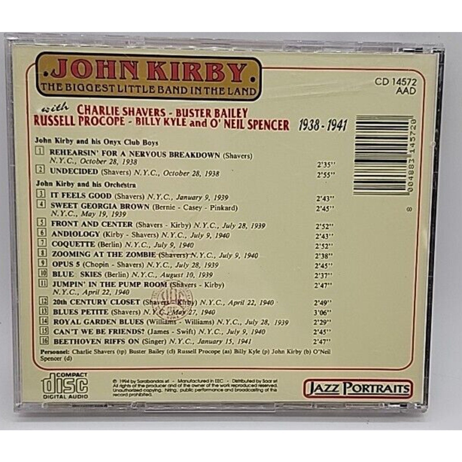 John Kirby - The Biggest Little Band In The Land 1938-41 - CD