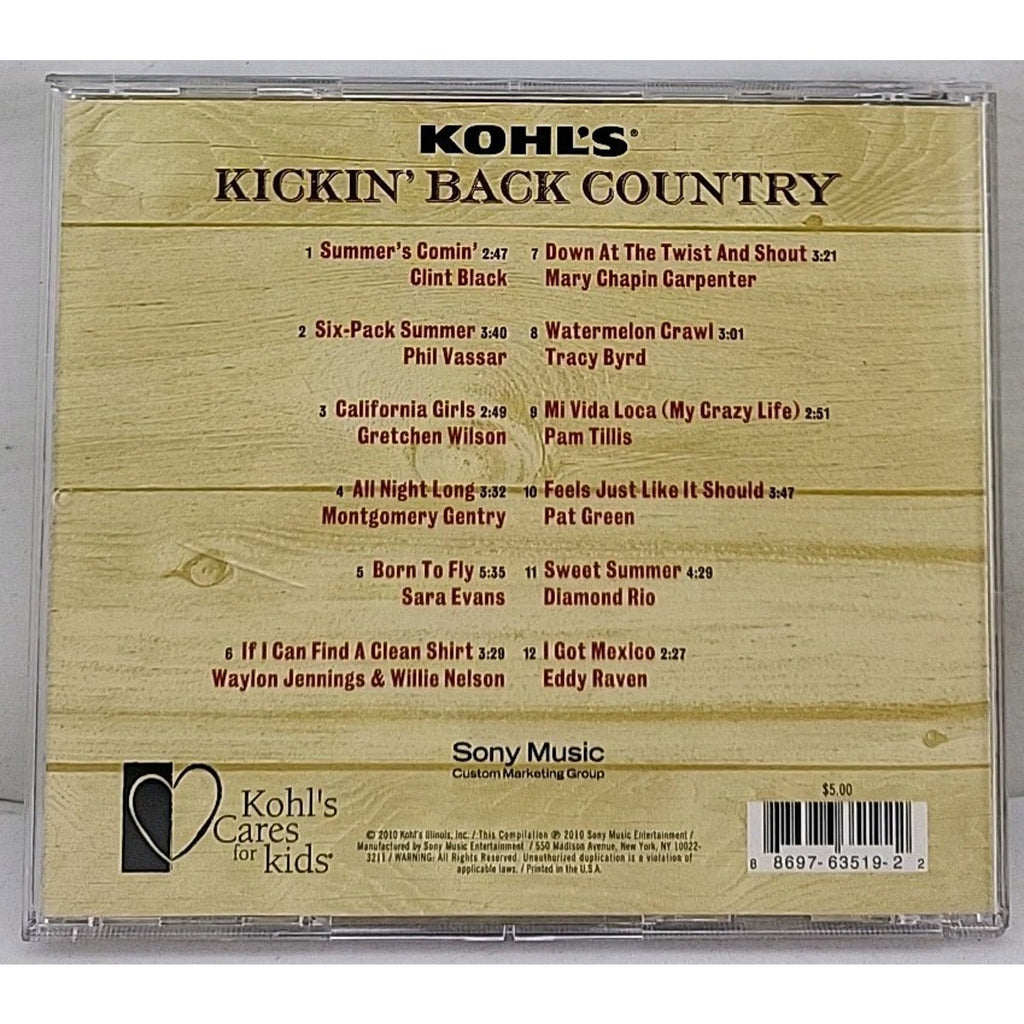 Kohl's Kickin' Back Country by Various Artists (CD 2010 Sony) Clint Black