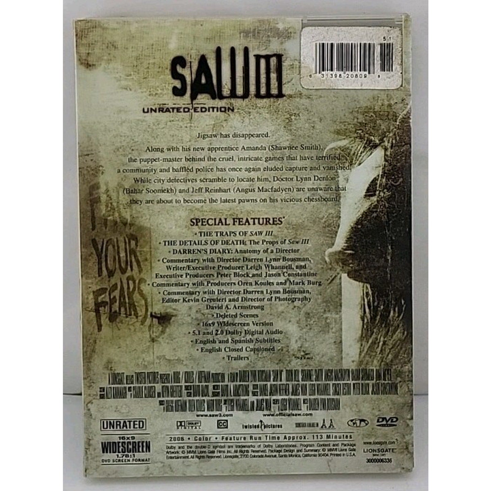 Saw 3 (DVD, 2006)