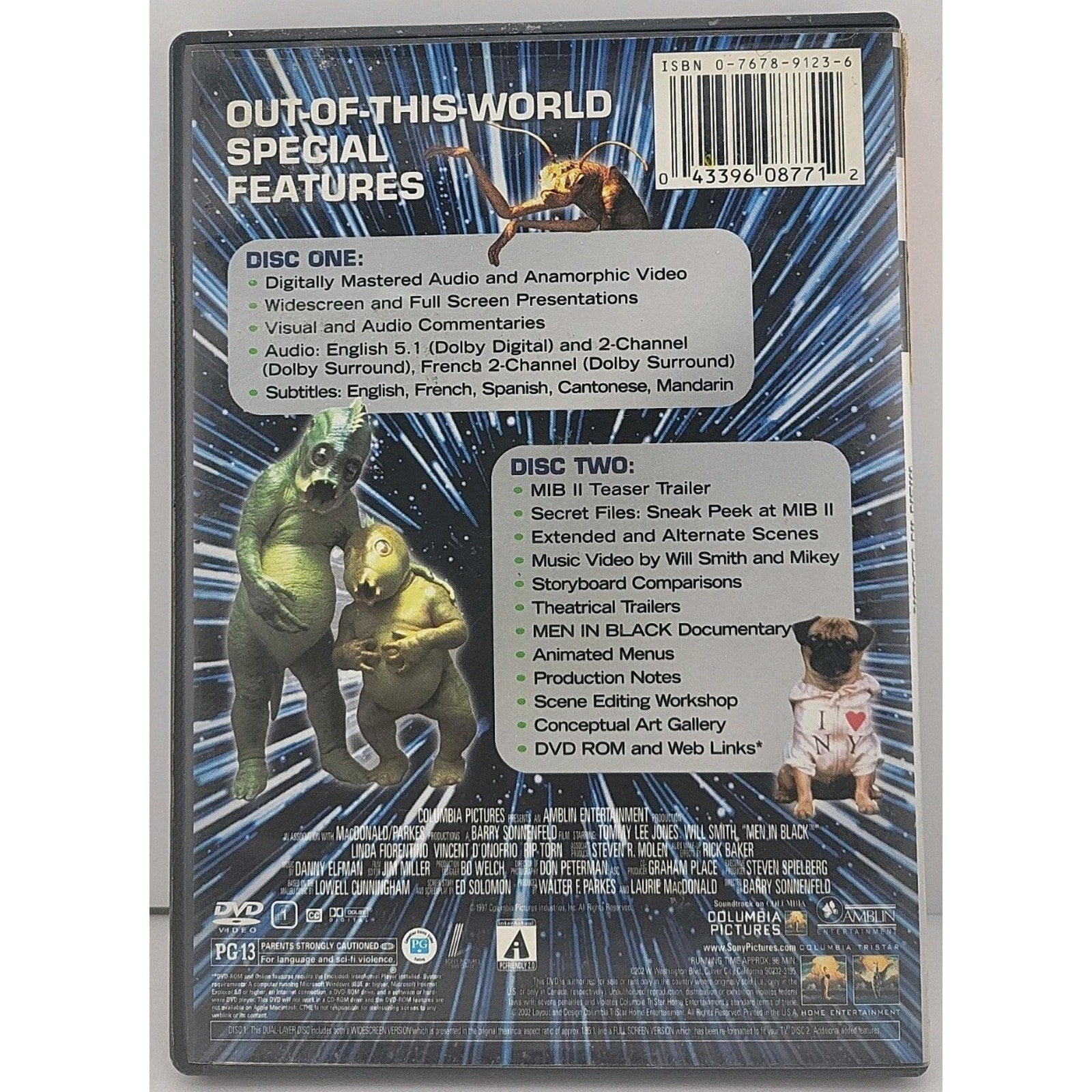 Men In Black (DVD, 2002, 2-Disc Set, Deluxe Edition)