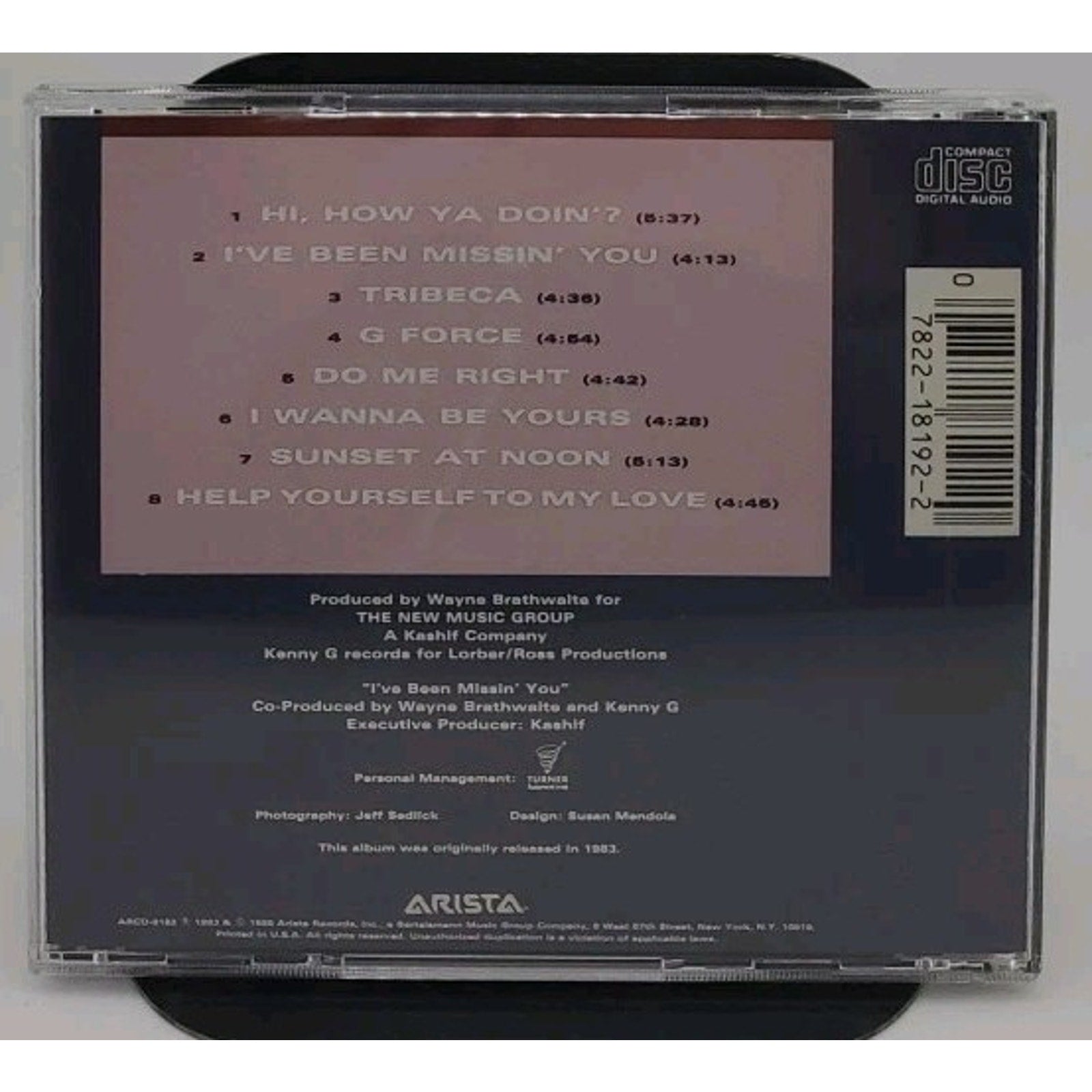G-Force by Kenny G (CD, 1990)