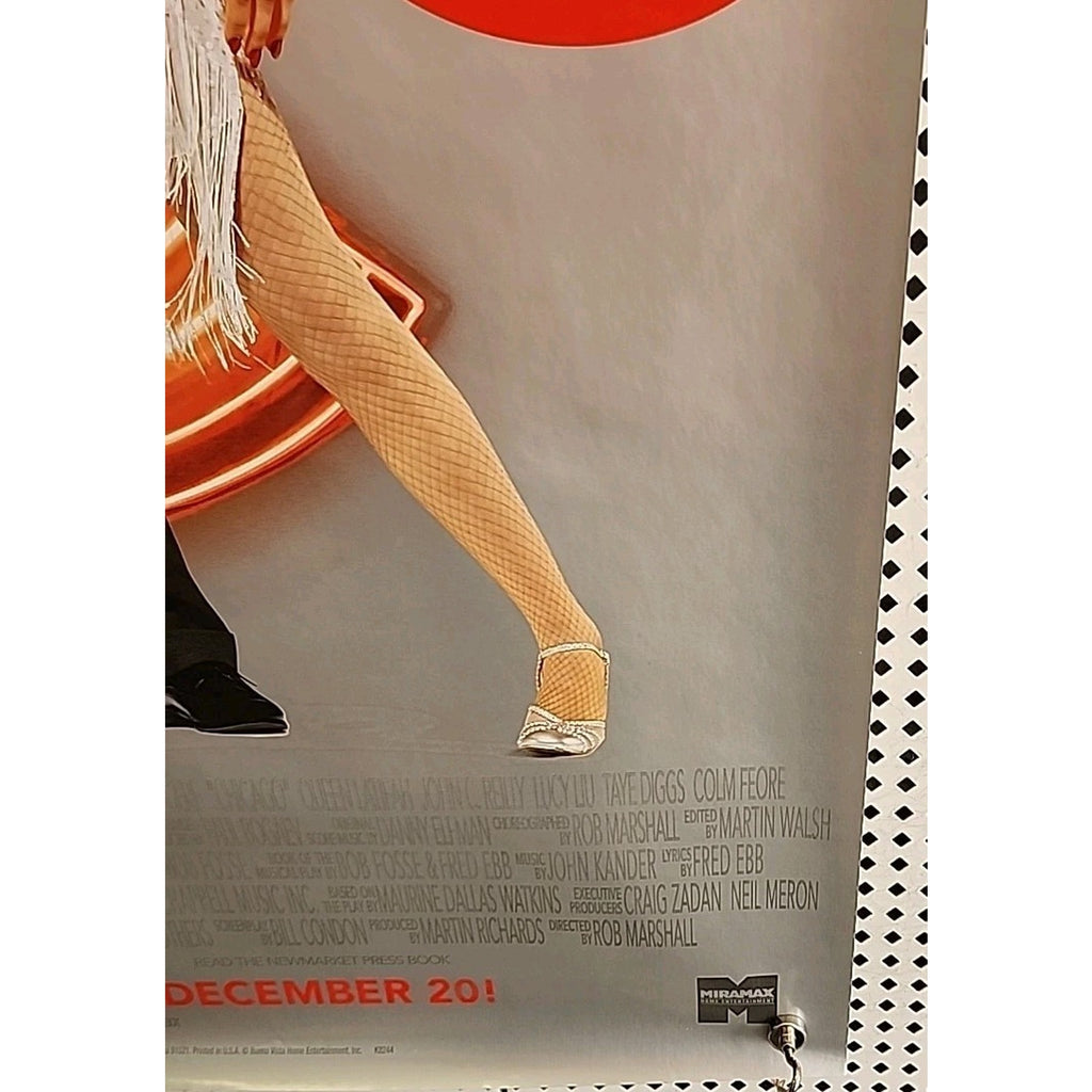 Chicago Movie Poster Original 27x40 S/S Rolled Richard Gere Rene Zellweger
