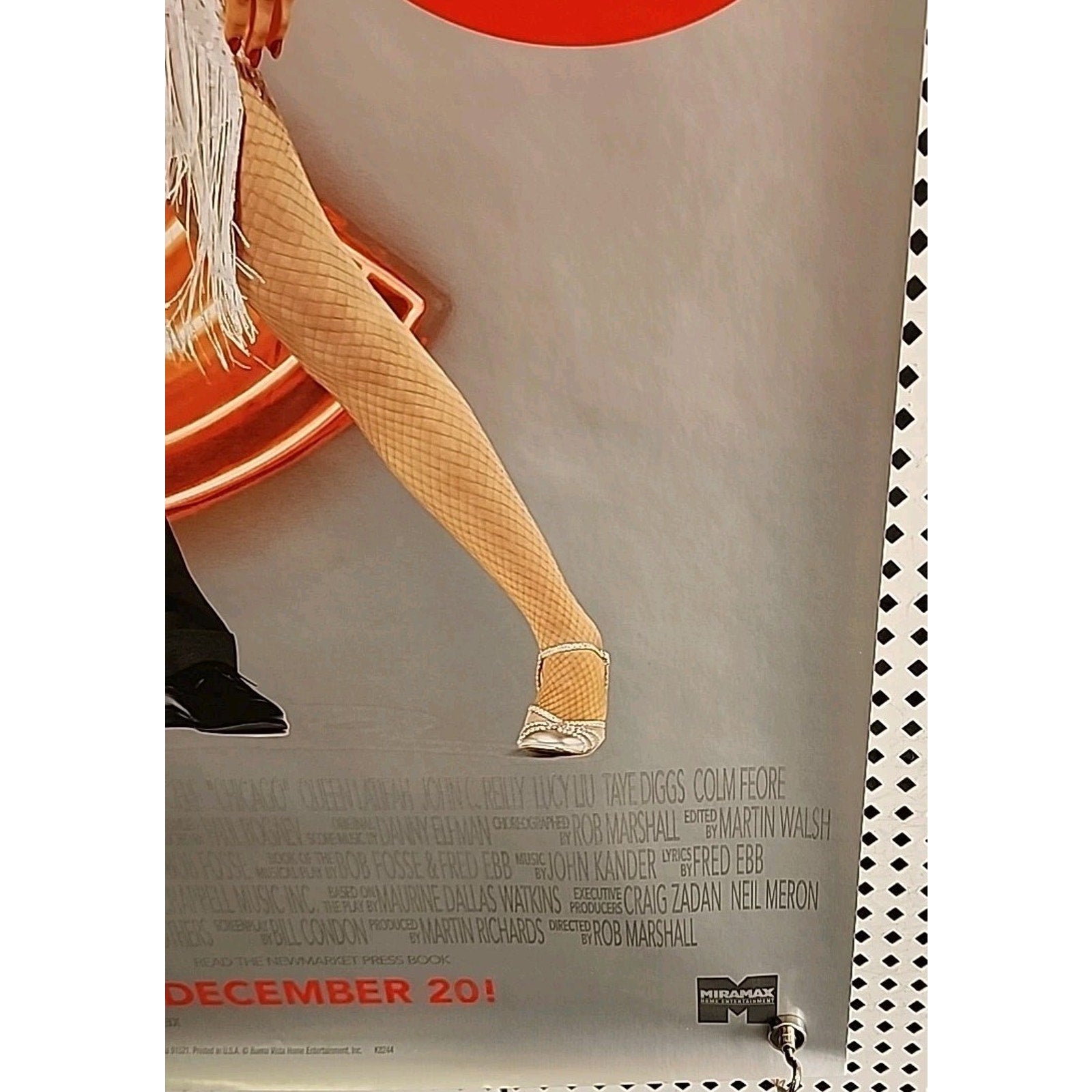 Chicago Movie Poster Original 27x40 S/S Rolled Richard Gere Rene Zellweger