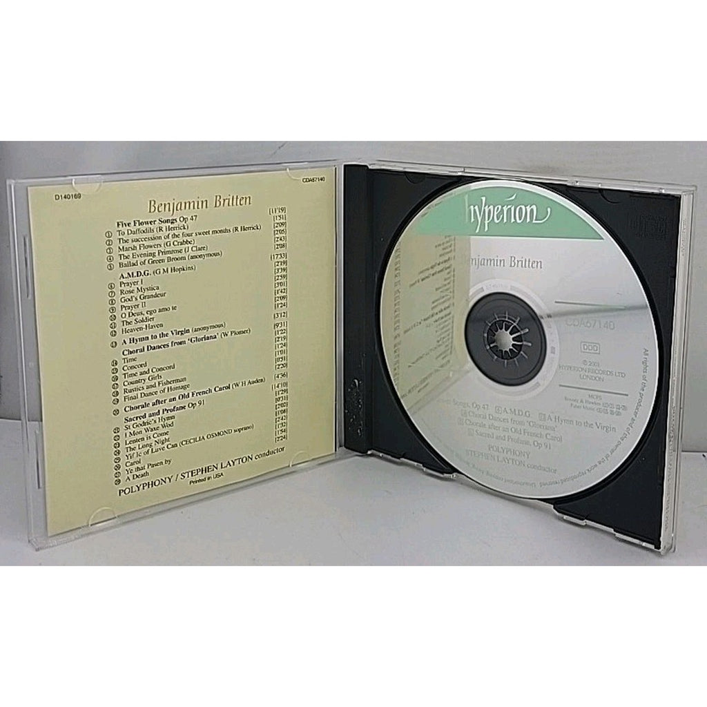 Benjamin Britten Sacred and Profane Five Flower Songs CD Polyphony