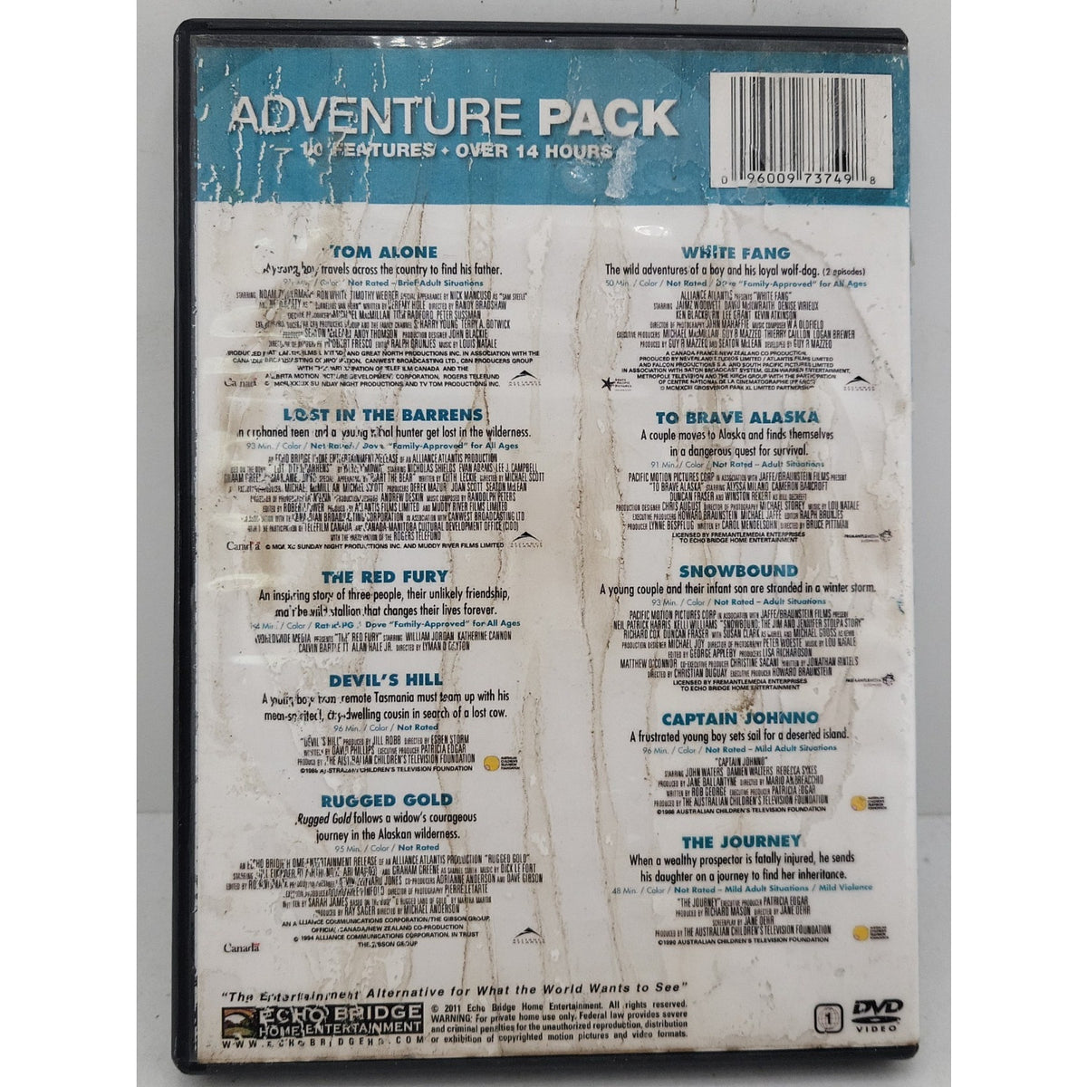 10 Movie Adventure Pack, Vol. 2 (DVD, 2011, 2-Disc Set)