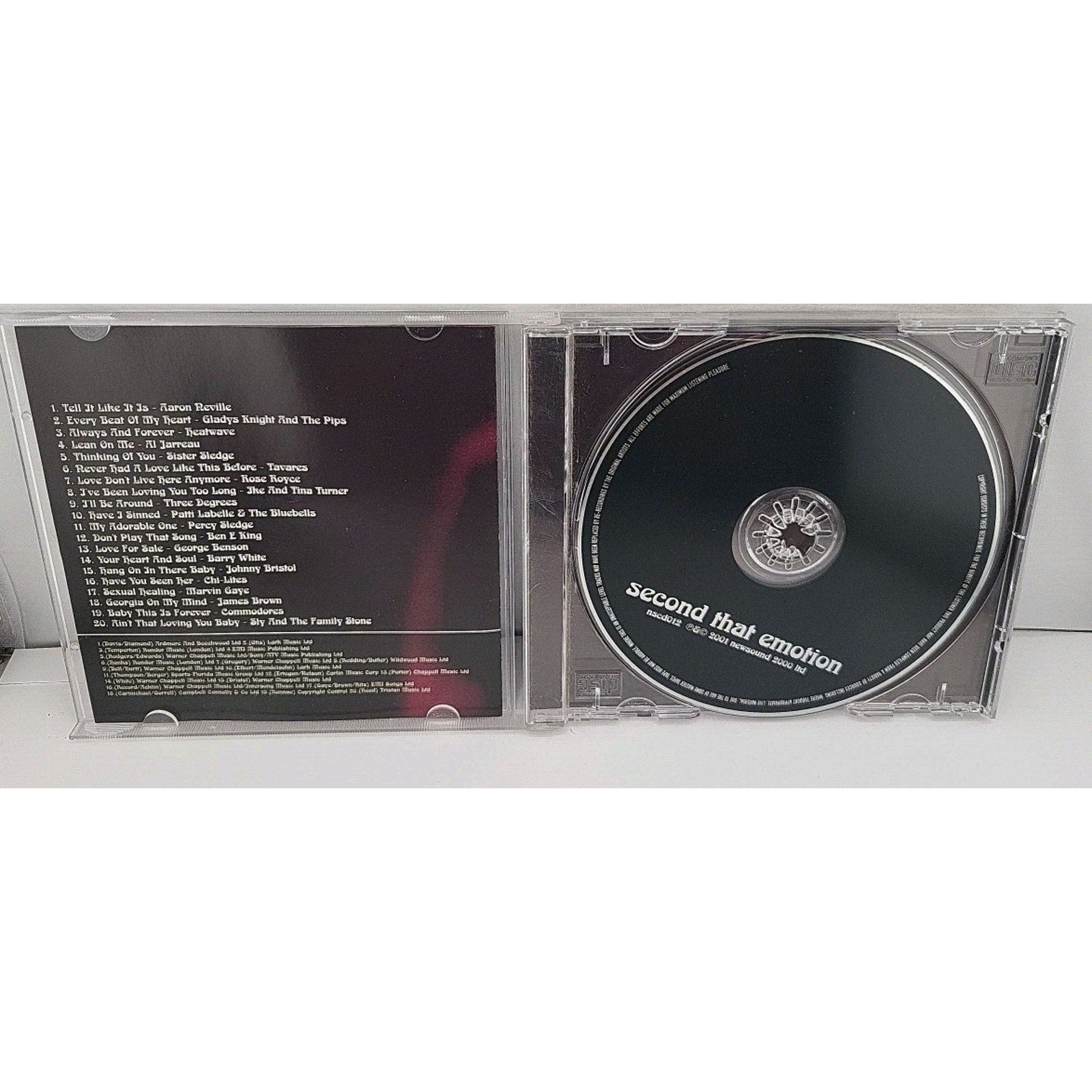 Second That Emotion CD 2000 Soul R&B Funk Compilation Nevasound