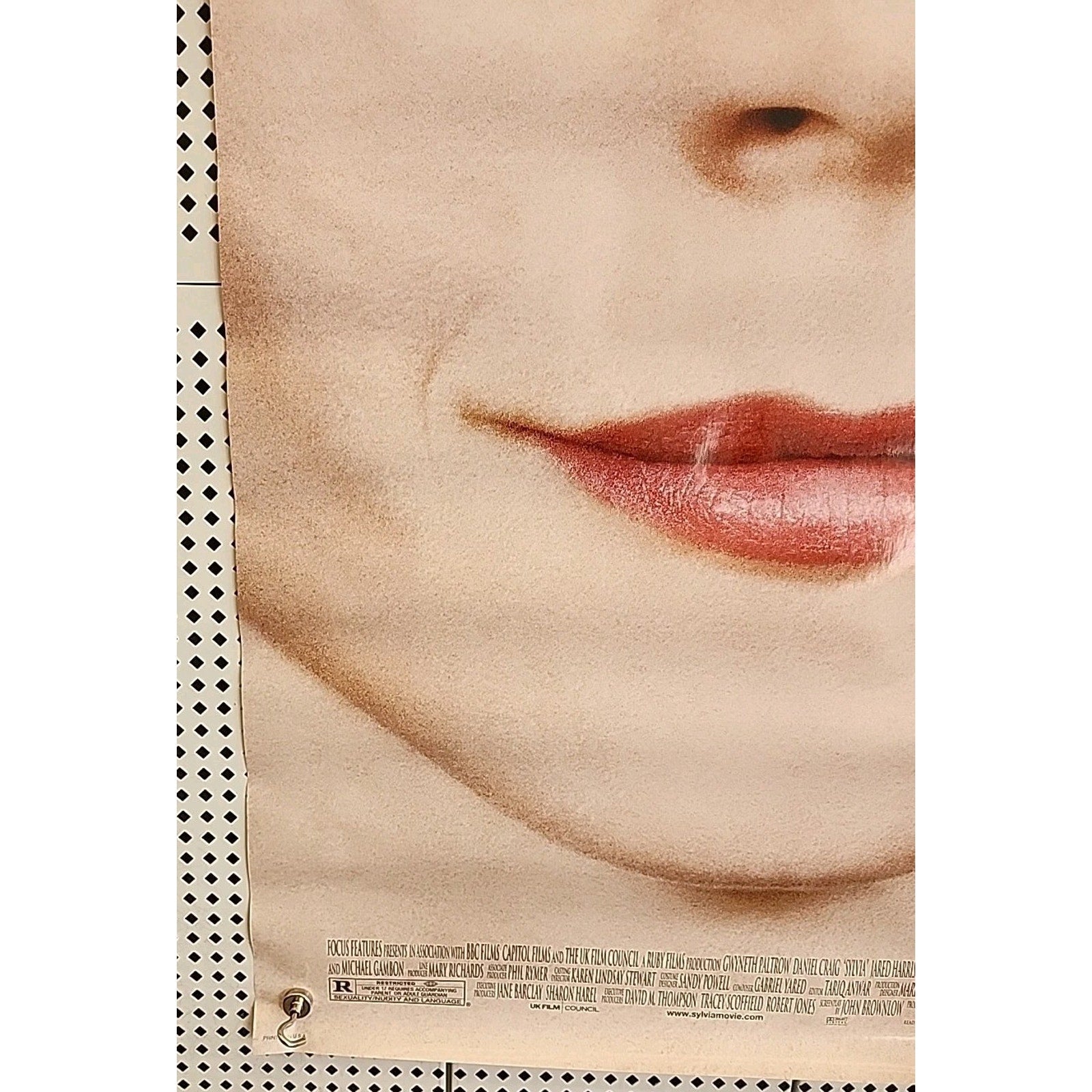 2003 Original Double Sided Sylvia Movie Poster 40” X 27” Sylvia Plath