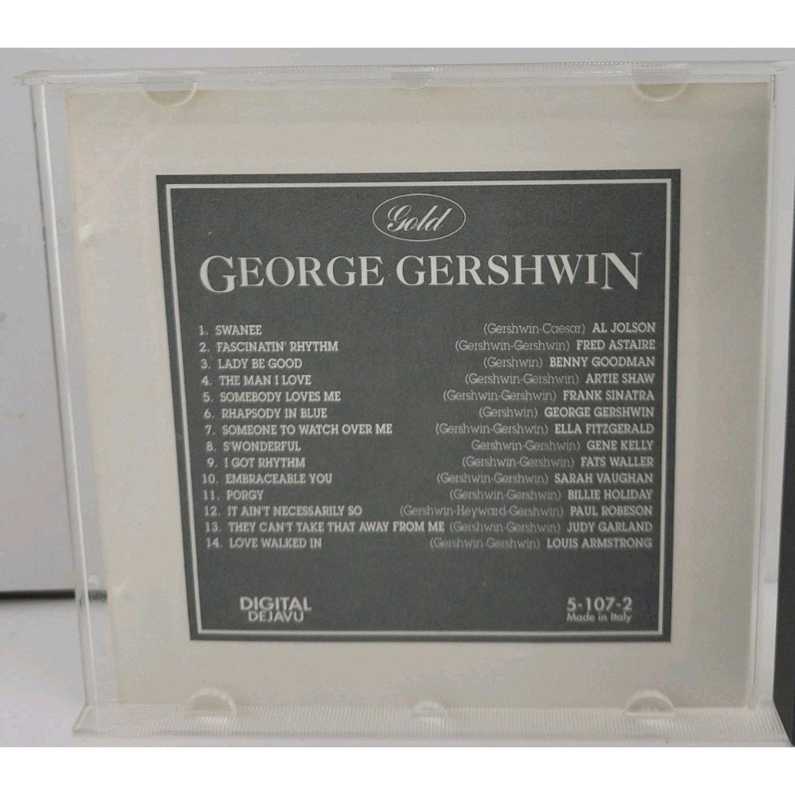 The George Gershwin Gold Collection Music CD