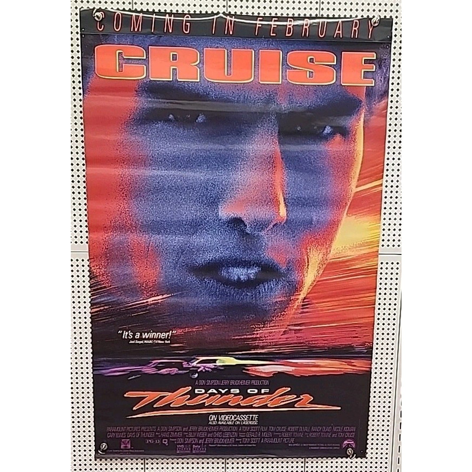 Days Of Thunder 27x40 Movie Poster Original Exclusive 1991 Tom Cruise