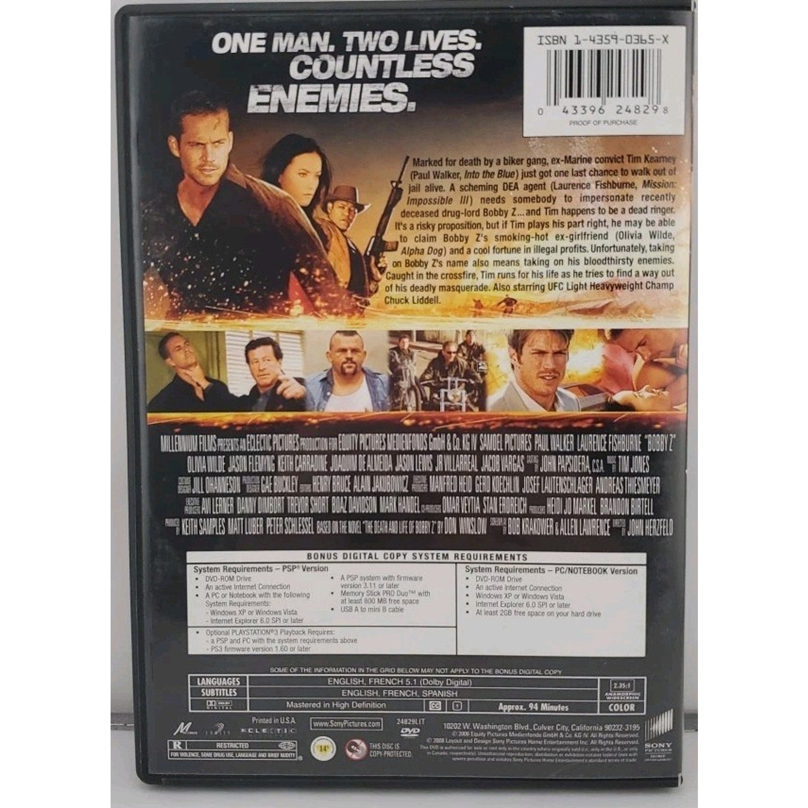 Bobby Z (DVD, Includes Digital Copy)