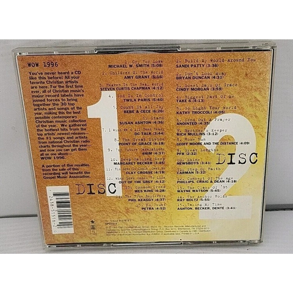WOW 1996: The Year's 30 Top Christian Artists and Songs by Various Artists (CD,